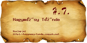 Hagymásy Tünde névjegykártya