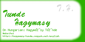 tunde hagymasy business card